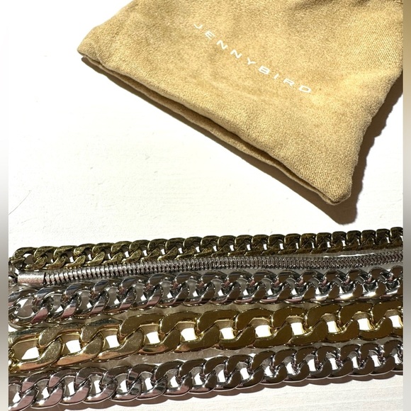 Jenny Bird multi chain bracelet, gold and silver. NEW - Picture 3 of 3